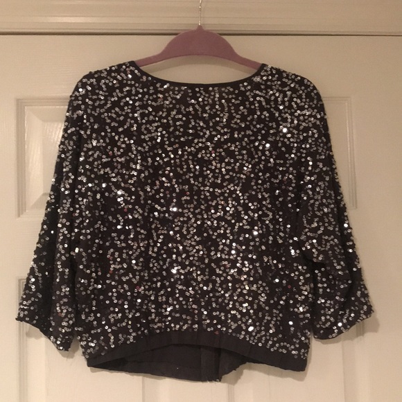 Sparkle & Fade Sequin Bomber Jacket, size S - Picture 4 of 4